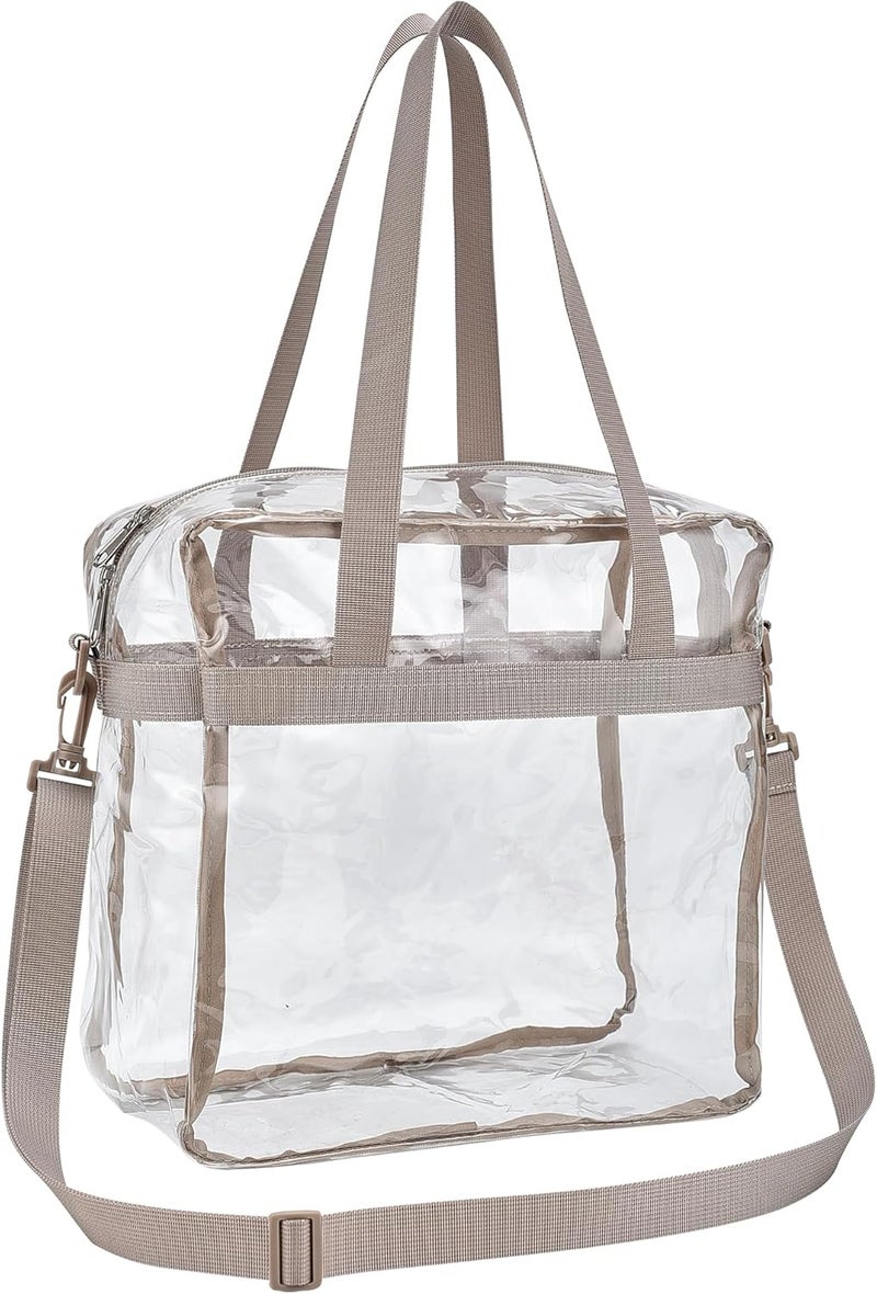 USPECLARE Clear Tote Bag for Stadium Events, 12x6x12 Transparent Stadium Bag for Work, Sports Games,Gym，Concerts - Image 2